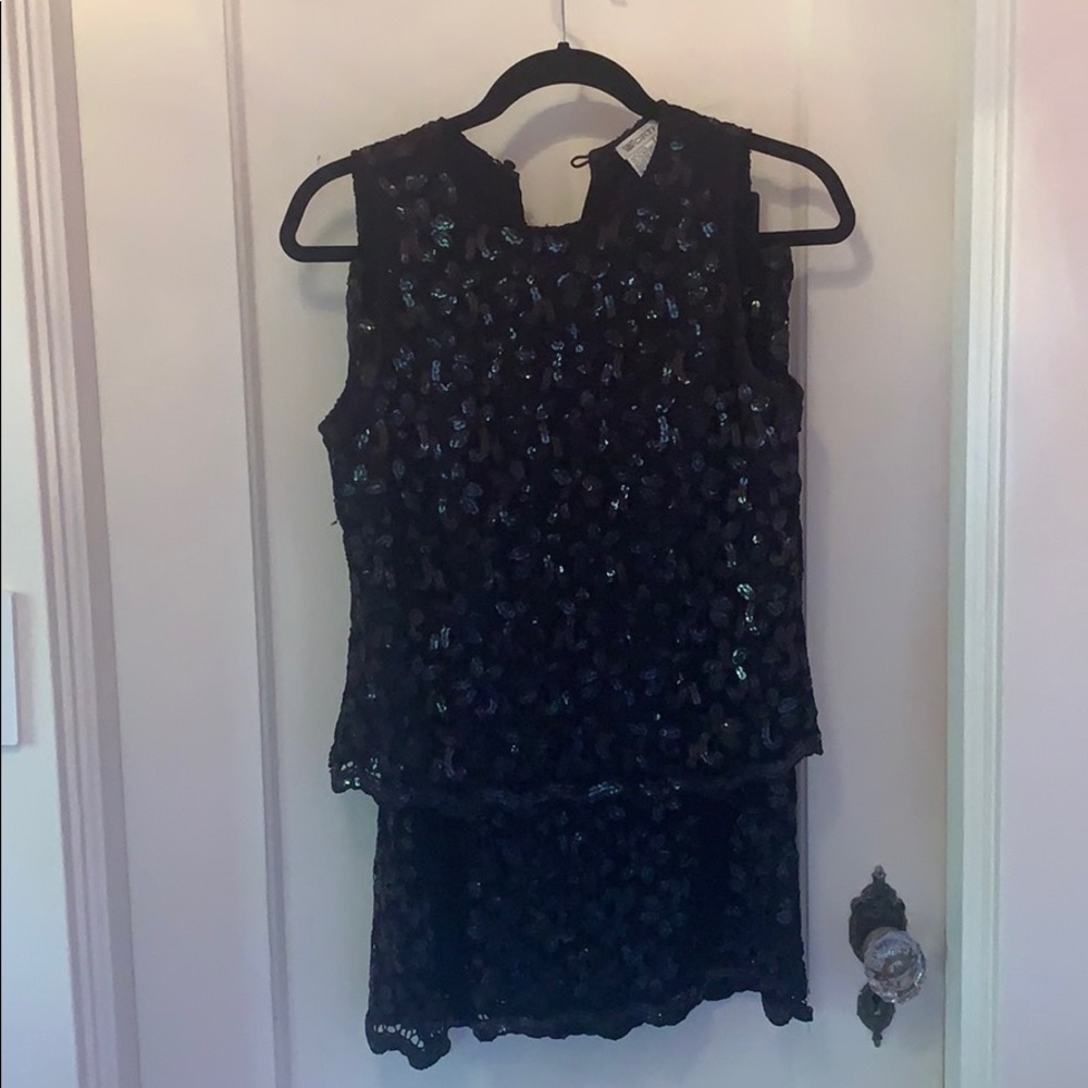 Women’s Worth sequin top and matching skirt
